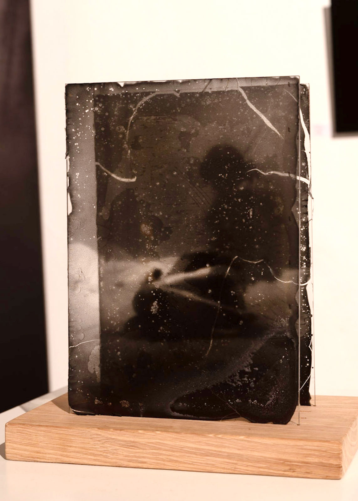 fotoafdruk op glas in blokje van eikenhout Maten glas: 21 x 15 cm